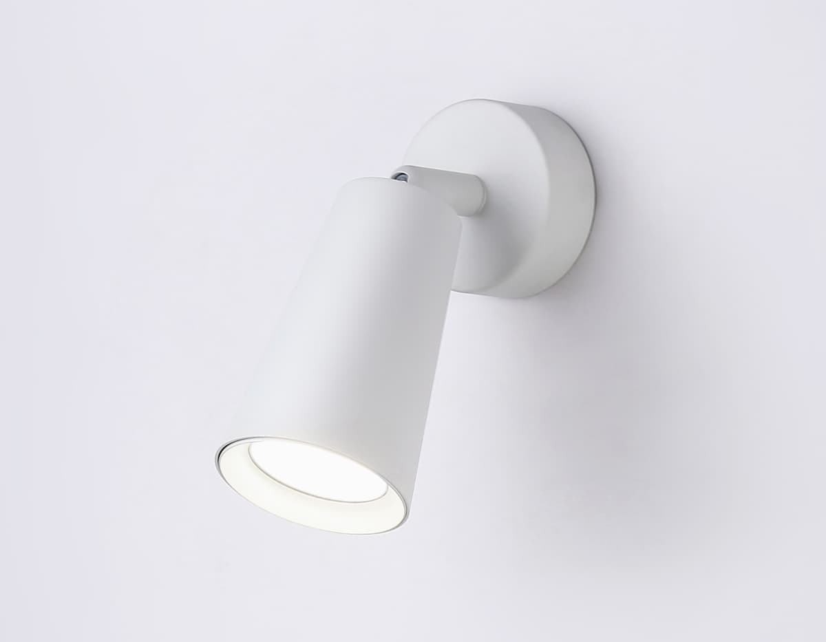 Накладной поворотный спот со сменной лампой GU10 TA13133 WH белый GU10 max 12W D60*L95*H90 Ambrella Light 7