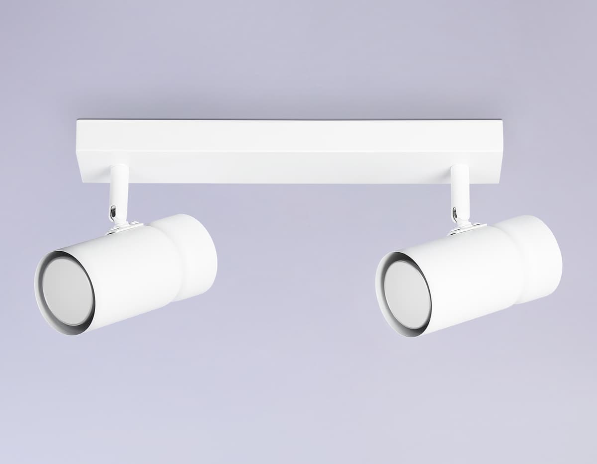 Накладной поворотный спот со сменной лампой GU10 TA13177/2 WH белый GU10/2 max 12W 295*60*130 Ambrella Light 7