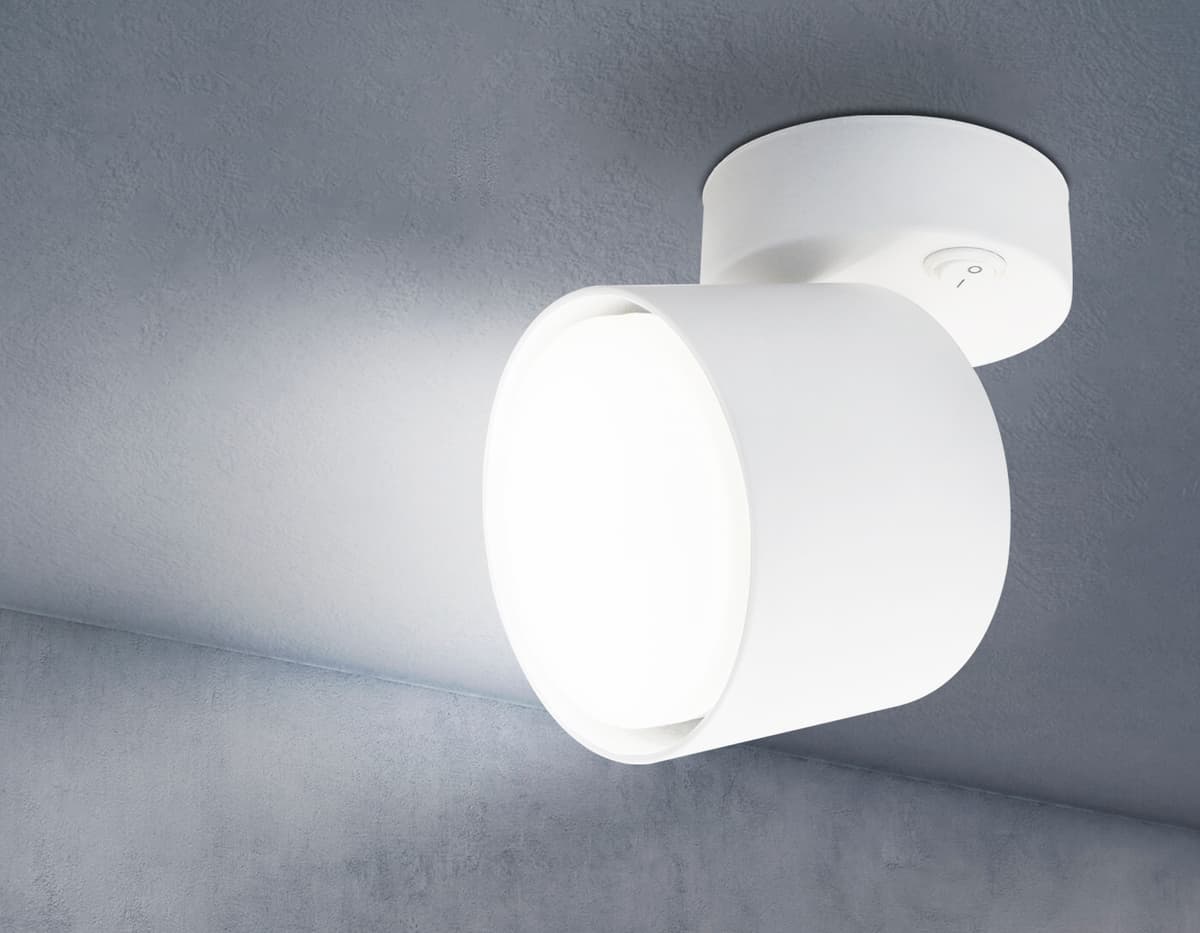 Накладной спот с выключателем TA132 WH белый GX53 max 12W D79*134*D84 Ambrella Light 10