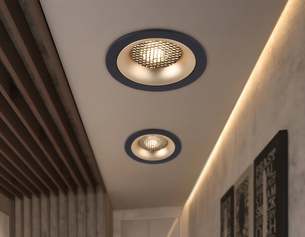 Светильник встраиваемый TN102725 BK/GD черный/золото GU5.3 92*92*23 Ambrella Light 16