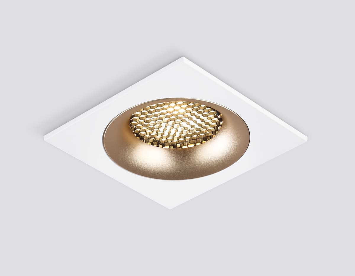 Светильник встраиваемый TN102728 WH/GD белый/золото GU5.3 92*92*23 Ambrella Light 9