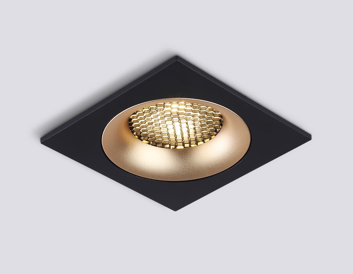 Светильник встраиваемый TN102730 BK/GD черный/золото GU5.3 92*92*23 Ambrella Light 10