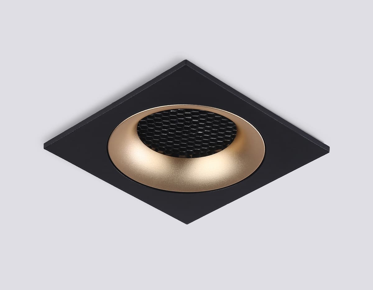 Светильник встраиваемый TN102730 BK/GD черный/золото GU5.3 92*92*23 Ambrella Light 12