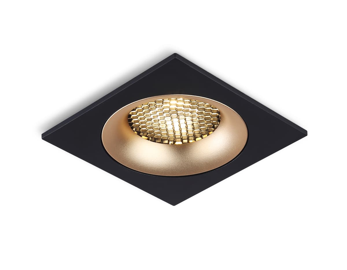 Светильник встраиваемый TN102730 BK/GD черный/золото GU5.3 92*92*23 Ambrella Light 9