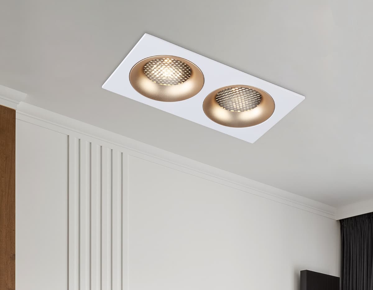 Светильник встраиваемый TN102733/2 WH/GD белый/золото GU5.3 175*92*23 Ambrella Light 16