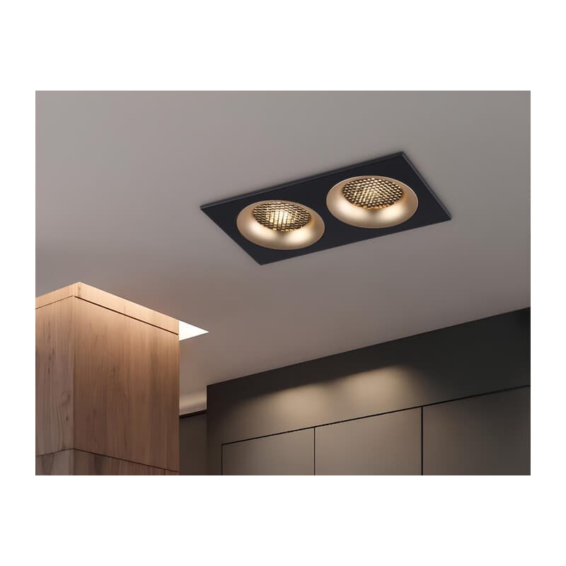 Светильник встраиваемый TN102735/2 BK/GD черный/золото GU5.3 175*92*23 Ambrella Light 12