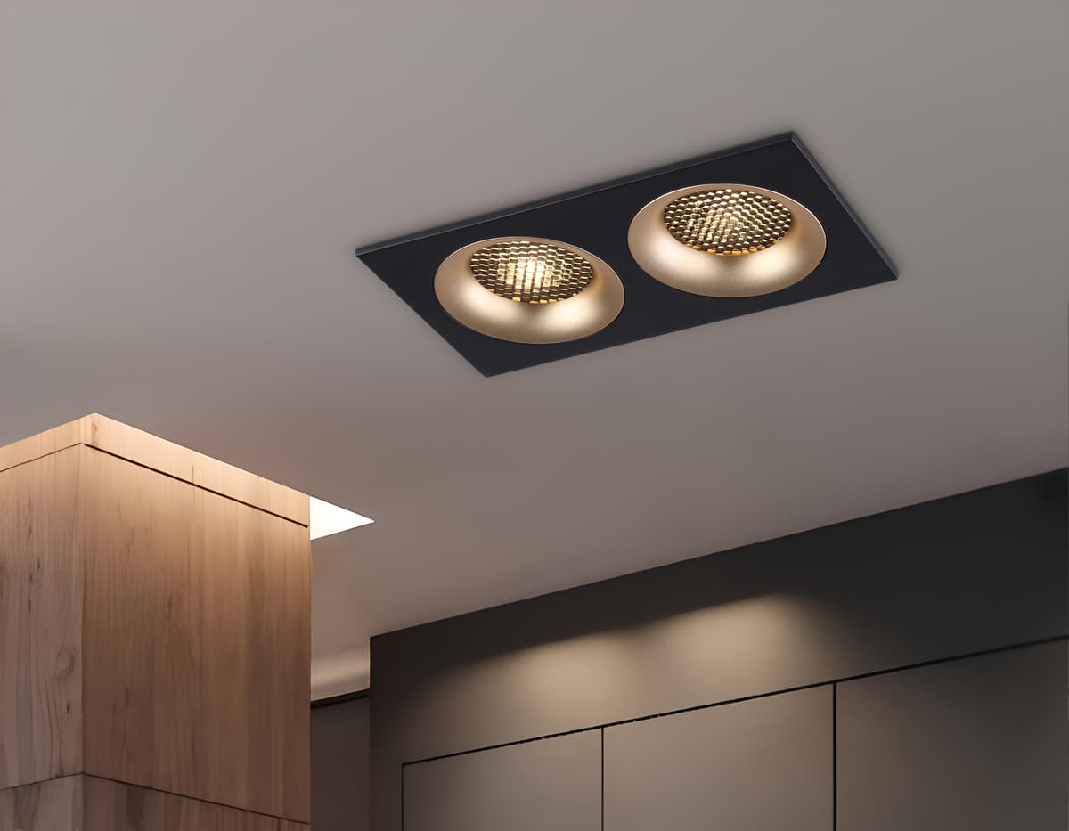 Светильник встраиваемый TN102735/2 BK/GD черный/золото GU5.3 175*92*23 Ambrella Light 16