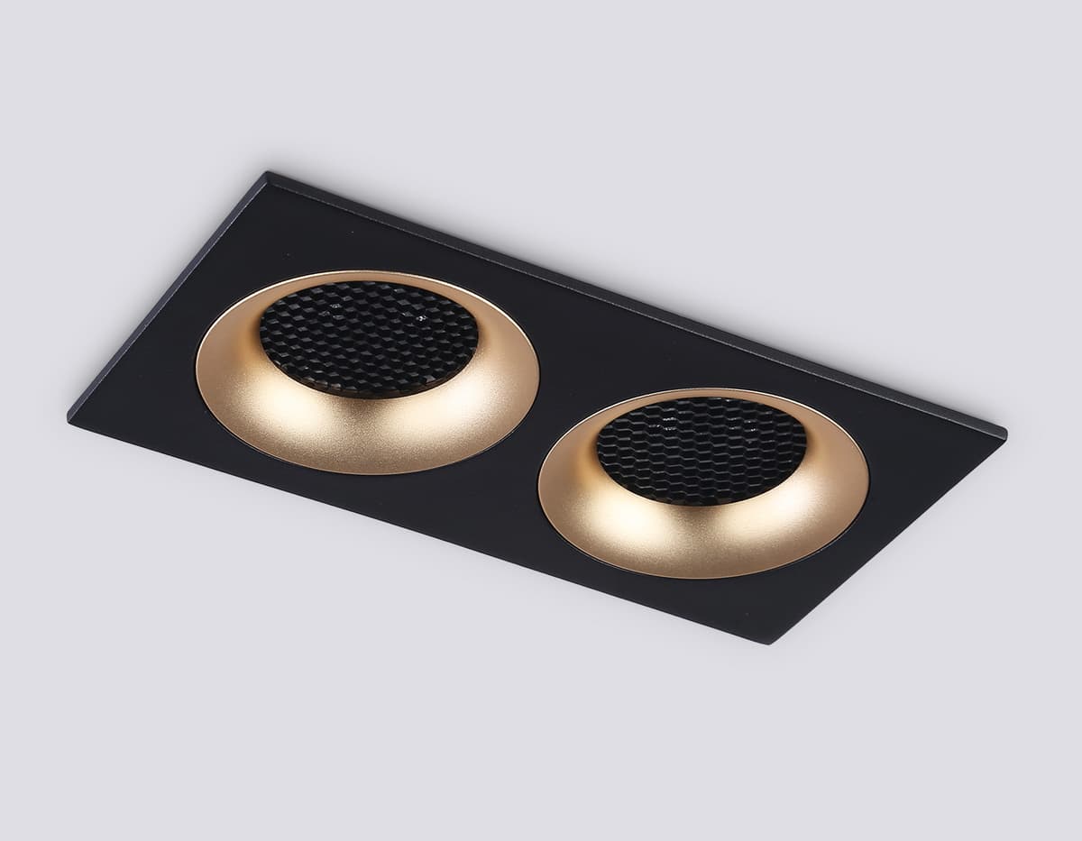 Светильник встраиваемый TN102735/2 BK/GD черный/золото GU5.3 175*92*23 Ambrella Light 17