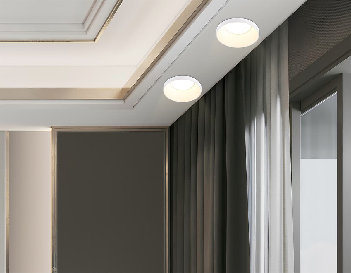 Встраиваемый точечный светильник GU5.3 TN102801 WH белый GU5.3 D71*34 Ambrella Light 13
