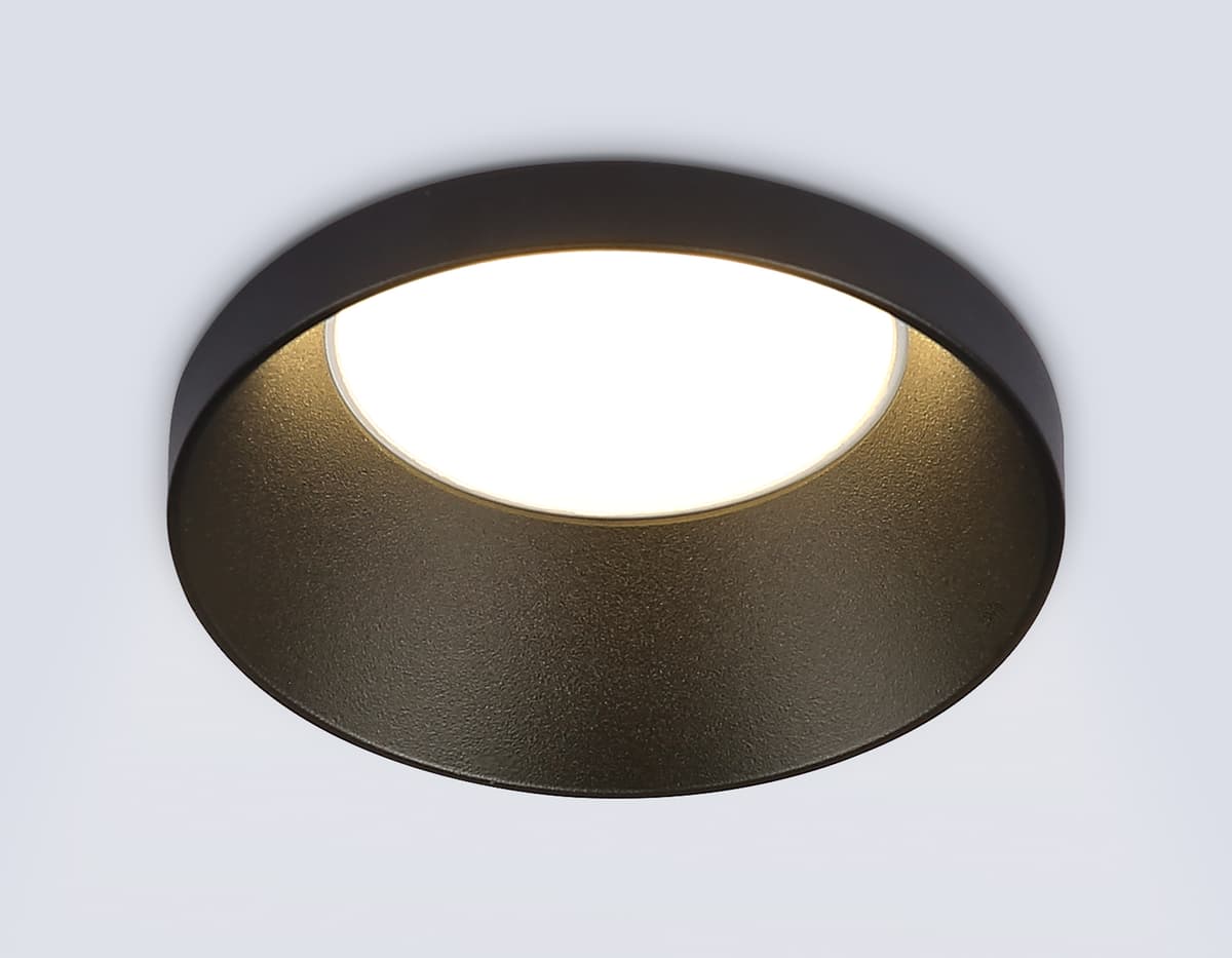 Встраиваемый точечный светильник GU5.3 TN102802 BK черный GU5.3 D71*34 Ambrella Light 9