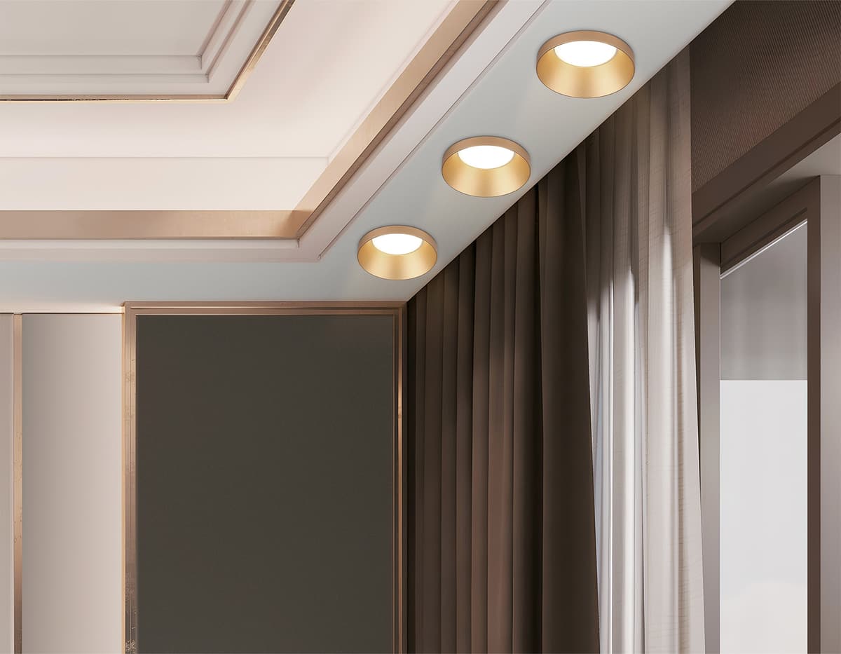 Встраиваемый точечный светильник GU5.3 TN102803 GD золото GU5.3 D71*34 Ambrella Light 13
