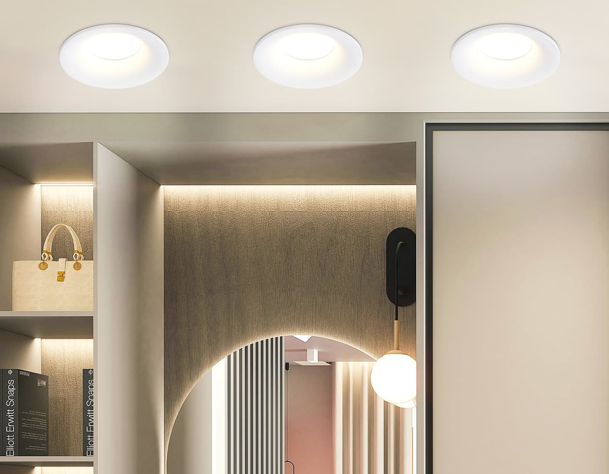 Встраиваемый точечный светильник GU5.3 TN102808 WH белый GU5.3 D90*35 Ambrella Light 13