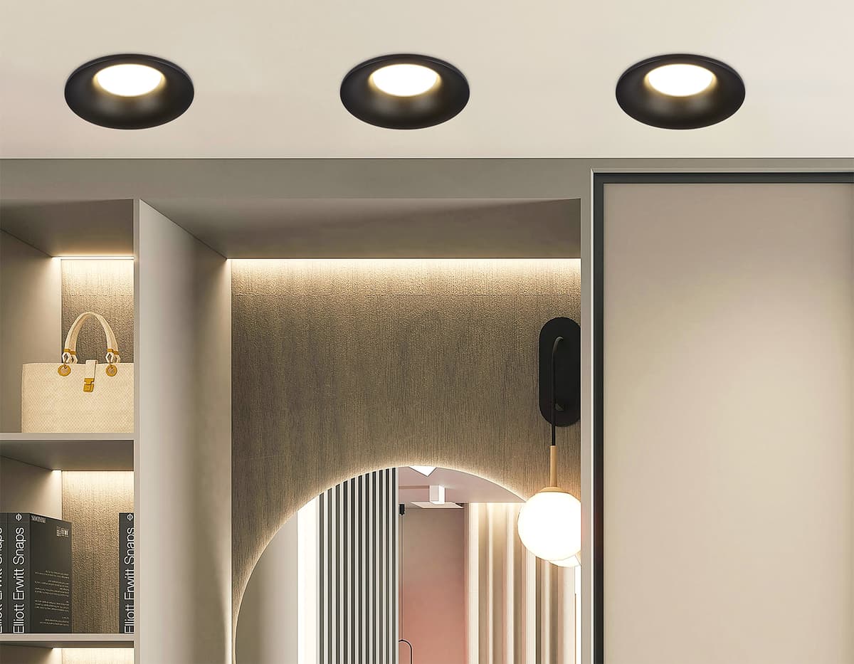Встраиваемый точечный светильник GU5.3 TN102809 BK черный GU5.3 D90*35 Ambrella Light 13