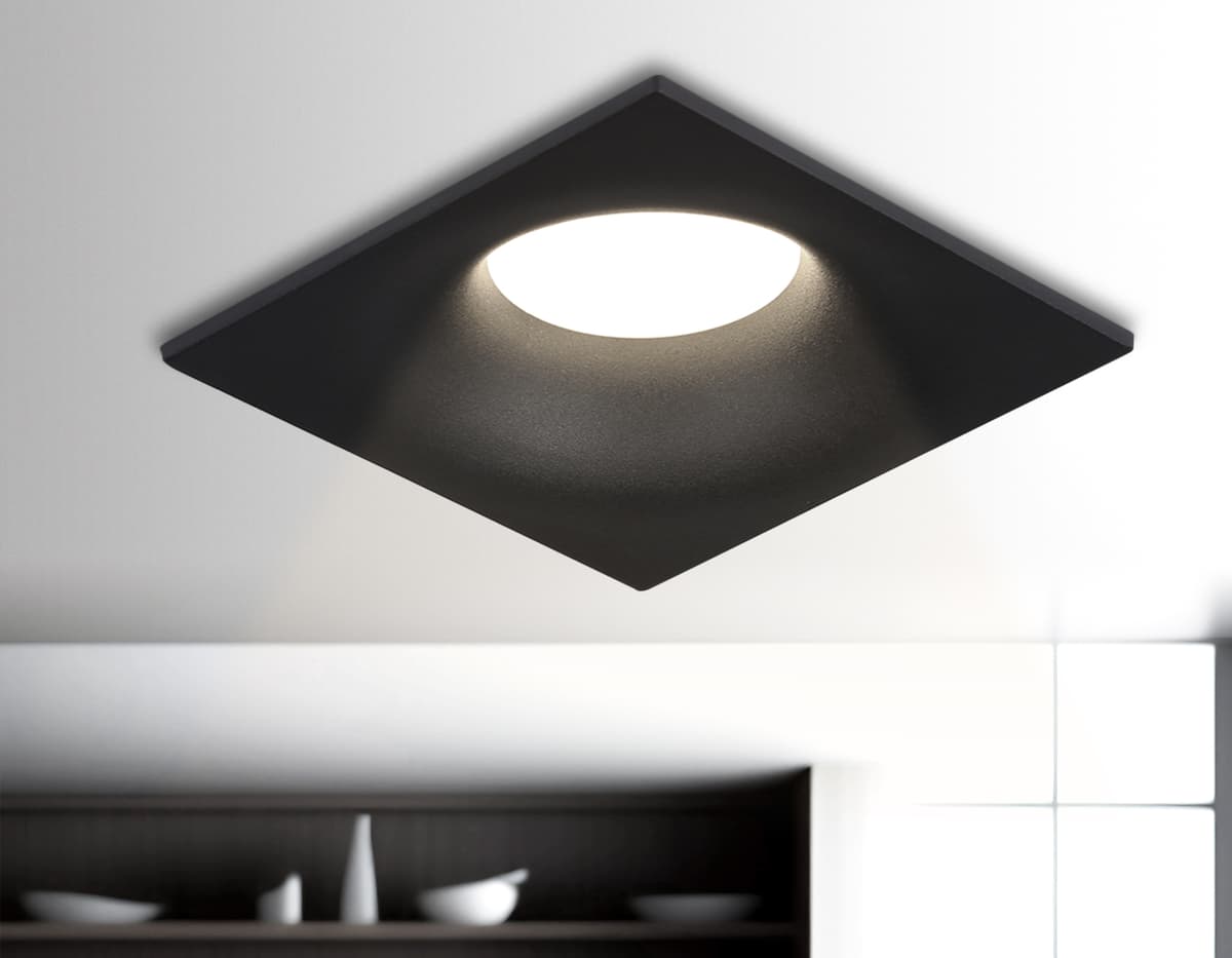 Встраиваемый точечный светильник GU5.3 TN102812 BK черный GU5.3 85*85*35 Ambrella Light 13