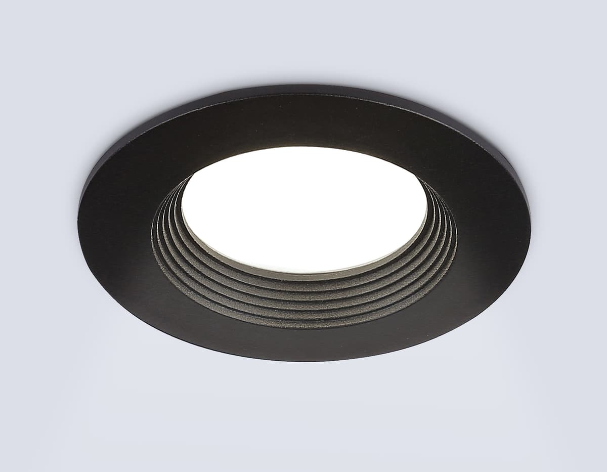 Встраиваемый точечный светильник GU5.3 TN102816 BK черный GU5.3 D80*28 Ambrella Light 9
