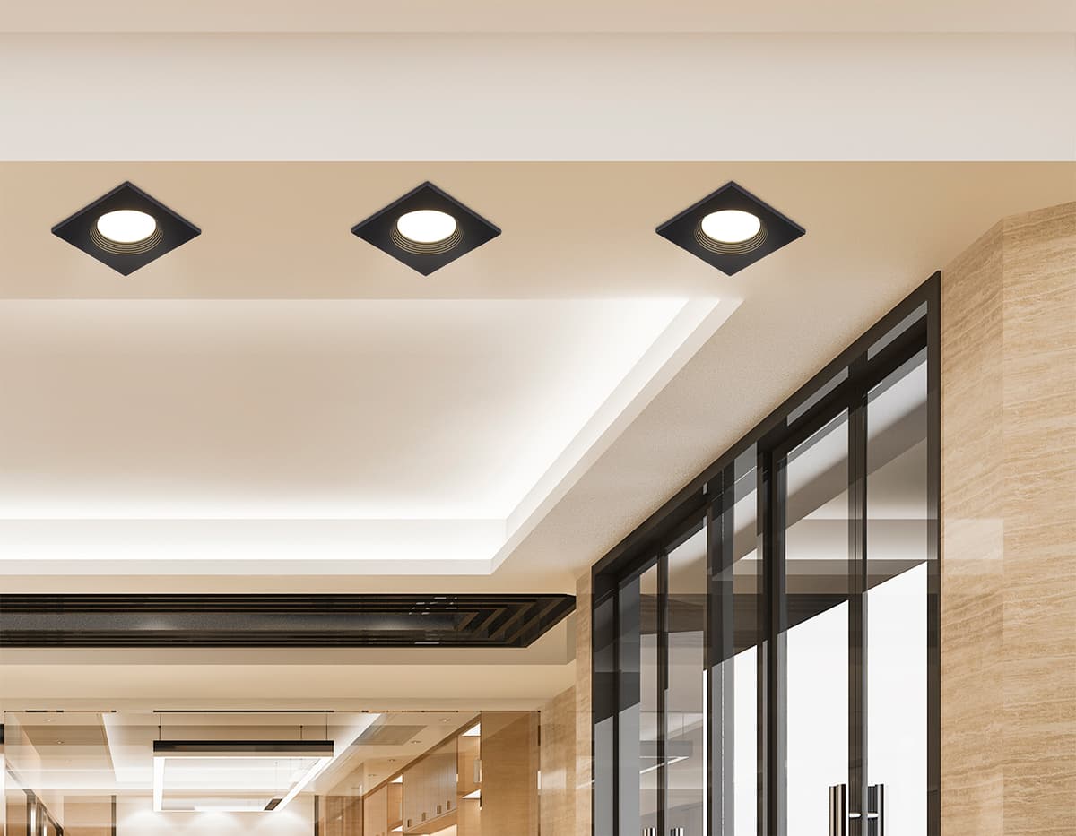 Встраиваемый точечный светильник GU5.3 TN102818 BK черный GU5.3 78*78*28 Ambrella Light 13