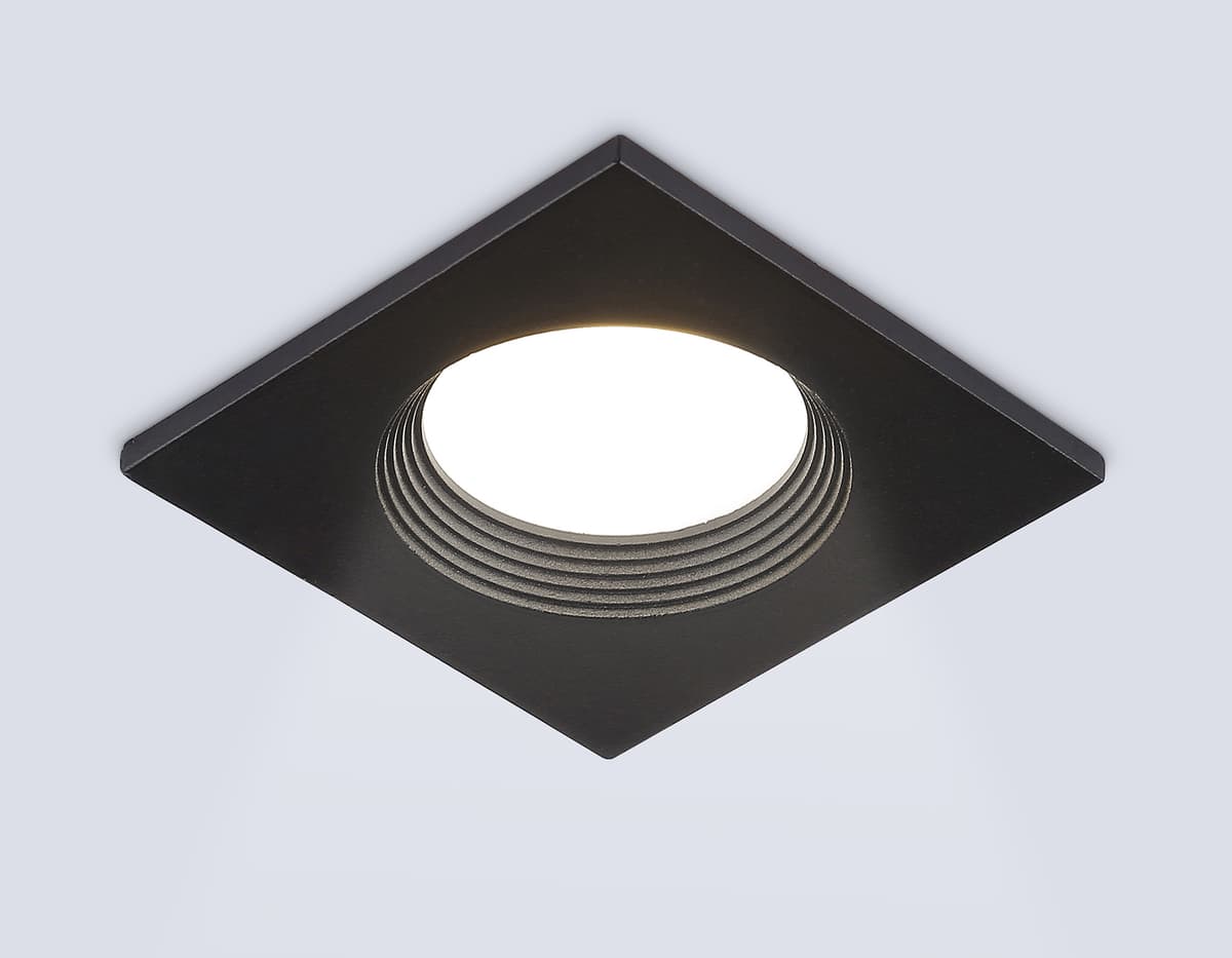 Встраиваемый точечный светильник GU5.3 TN102818 BK черный GU5.3 78*78*28 Ambrella Light 9