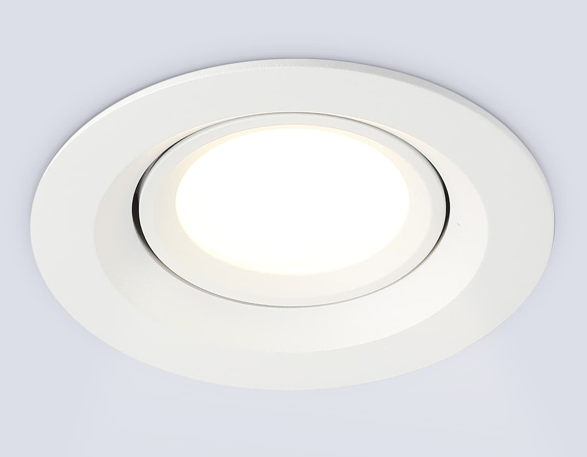 Встраиваемый поворотный точечный светильник GU5.3 TN1141 WH белый IP44 GU5.3 D95*38 Ambrella Light 11