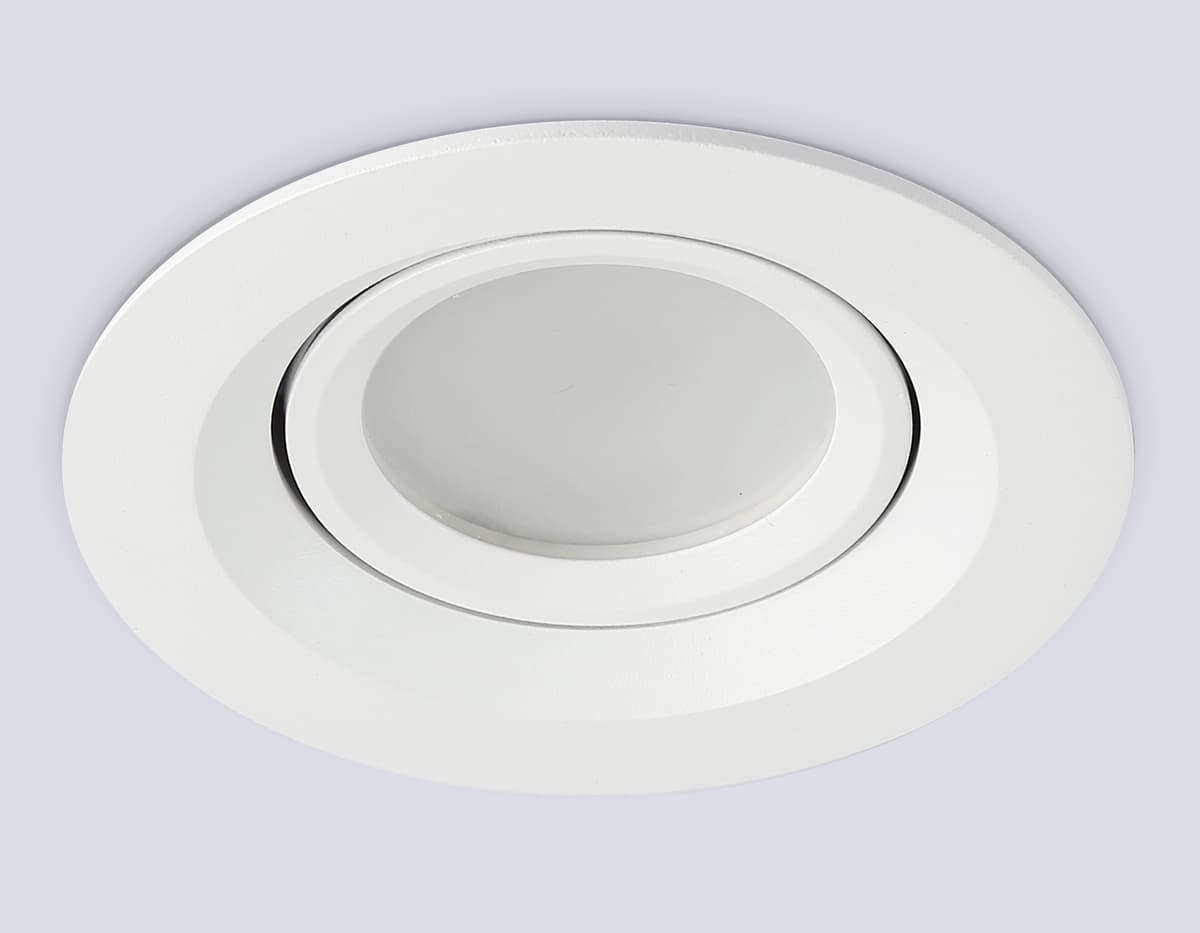 Встраиваемый поворотный точечный светильник GU5.3 TN1141 WH белый IP44 GU5.3 D95*38 Ambrella Light 12