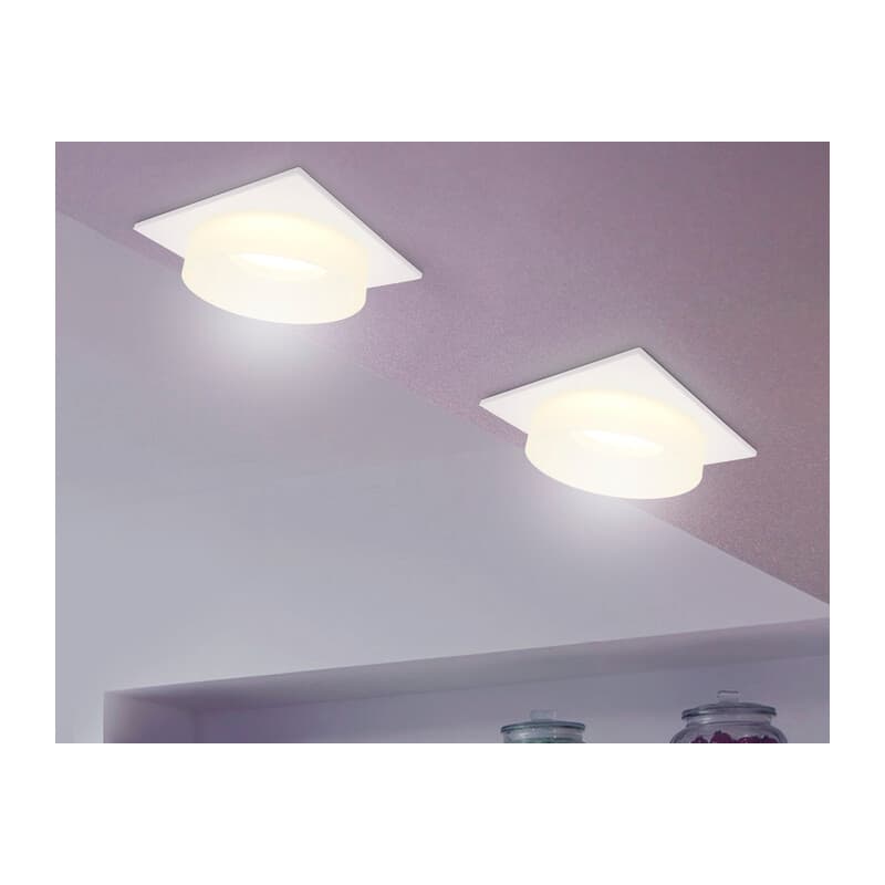 Встраиваемый точечный светильник с акрилом TN1314 SWH/FR белый песок/белый матовый GU5.3 92*92*45 Ambrella Light 10