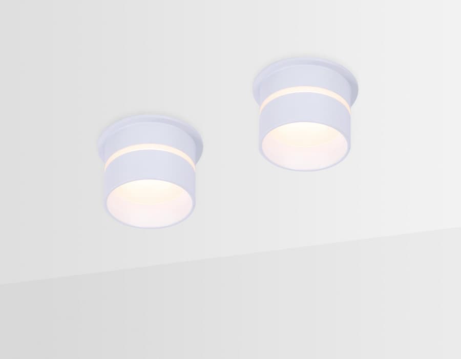 Встраиваемый точечный светильник MR16 TN195 WH/S белый/песок GU5.3 D70*60 Ambrella Light 12
