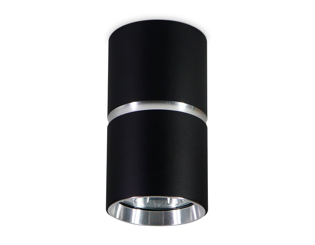 Накладной точечный светильник GU10 TN213116 BK/CH черный/хром GU10 D55*100 Ambrella Light 4