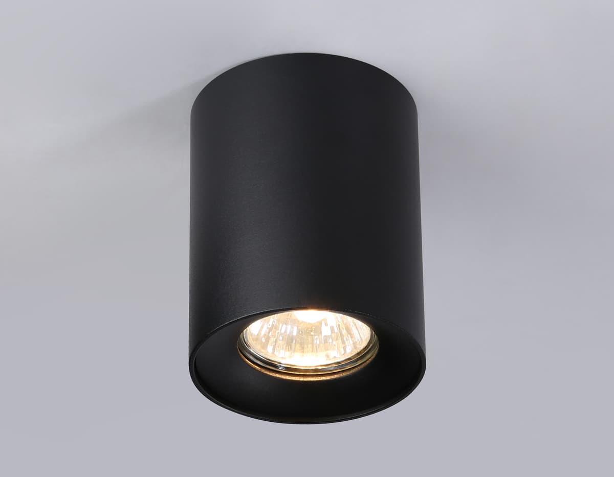 Светильник накладной со сменной лампой GU10 TN213137 BK черный GU10 max 12W D80*100 Ambrella Light 10