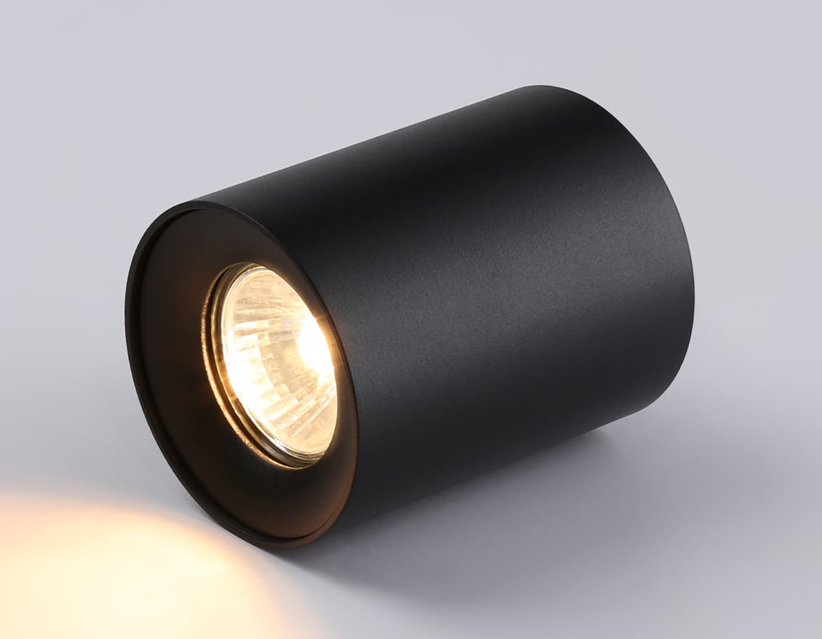 Светильник накладной со сменной лампой GU10 TN213137 BK черный GU10 max 12W D80*100 Ambrella Light 11