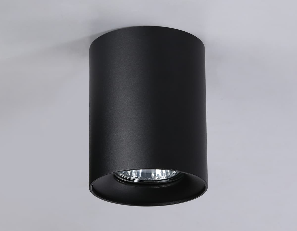 Светильник накладной со сменной лампой GU10 TN213137 BK черный GU10 max 12W D80*100 Ambrella Light 12