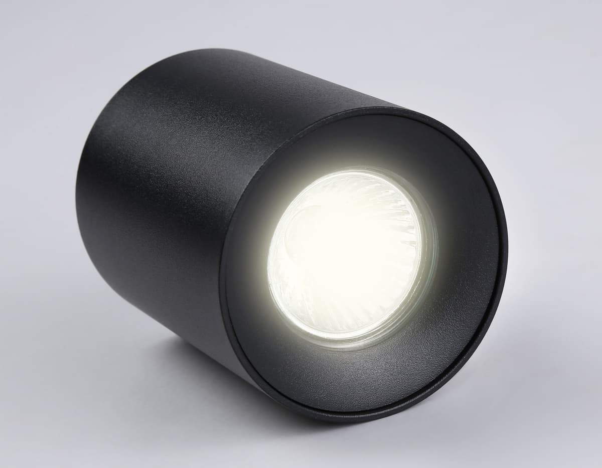 Светильник накладной со сменной лампой GU10 TN213137 BK черный GU10 max 12W D80*100 Ambrella Light 9