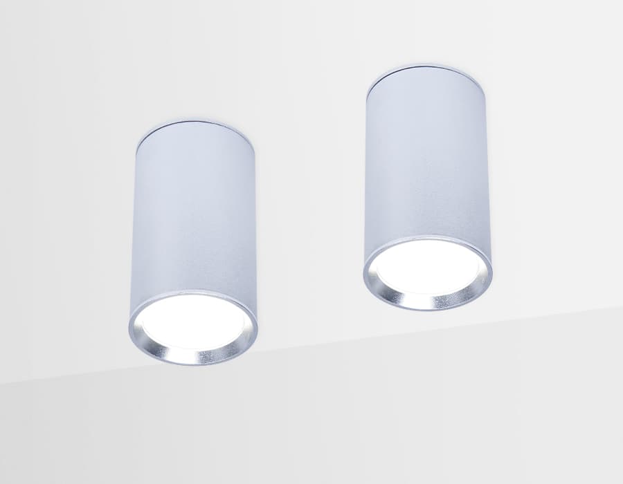 Накладной точечный светильник GU5.3 TN219 SL/S серебро/песок GU5.3 D56*100 Ambrella Light 6