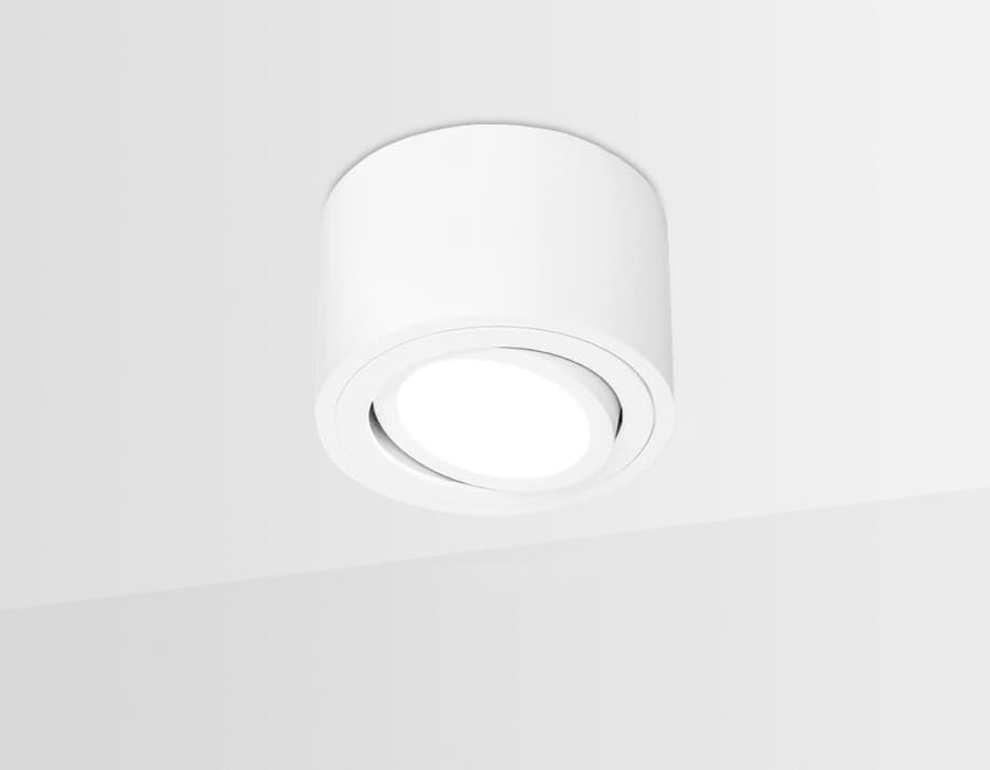 Накладной точечный светильник с врезным отверстием MR16 TN222 WH/S белый/песок GU5.3 D80*50 Ambrella Light 9