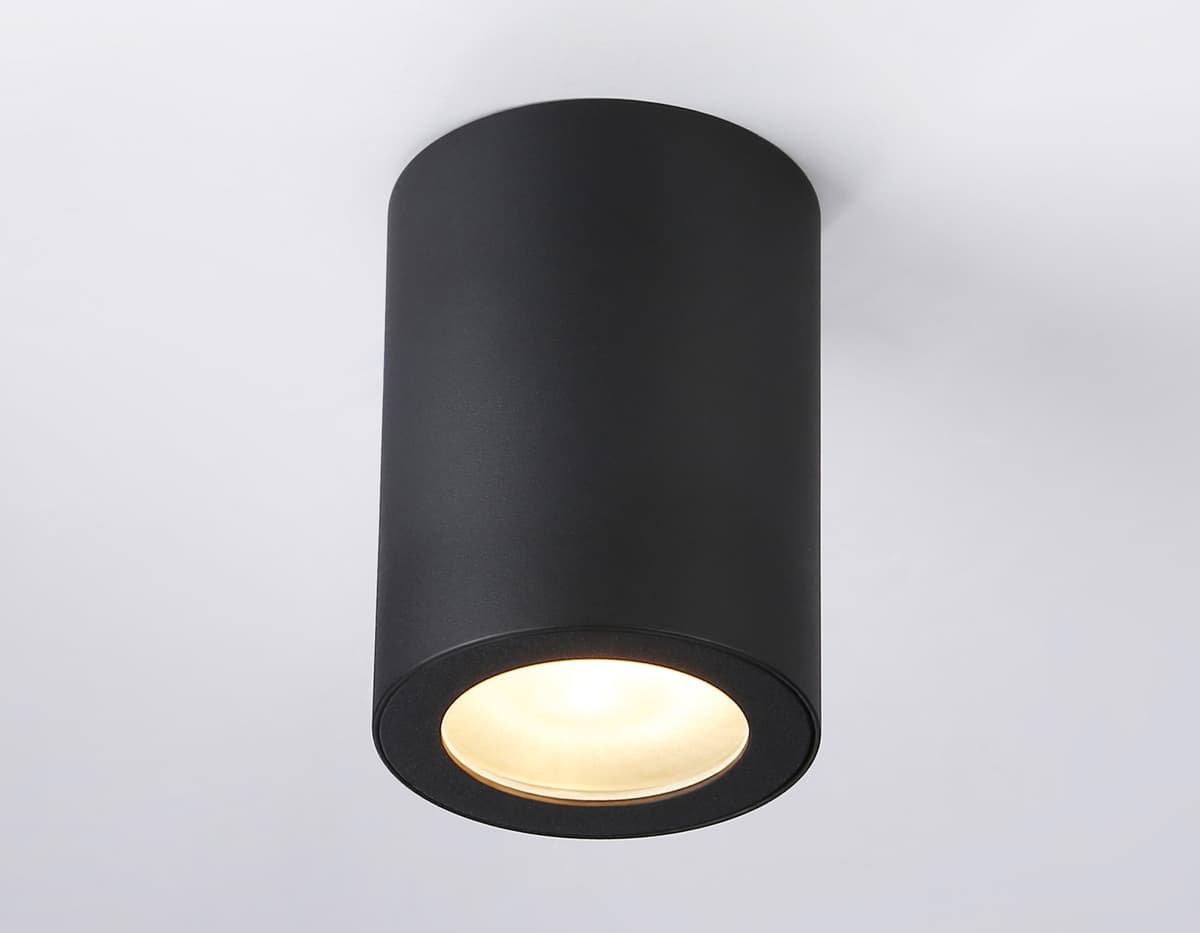 Светильник накладной со сменной лампой GU10 TN22799 BK черный IP44 GU10 max 12W D65*90 Ambrella Light 10