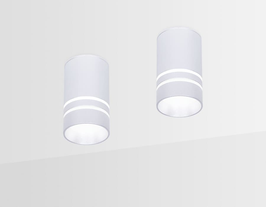 Накладной светодиодный точечный светильник TN236 SL/S серебро/песок LED 4200K 5W D60*100 Ambrella Light 6