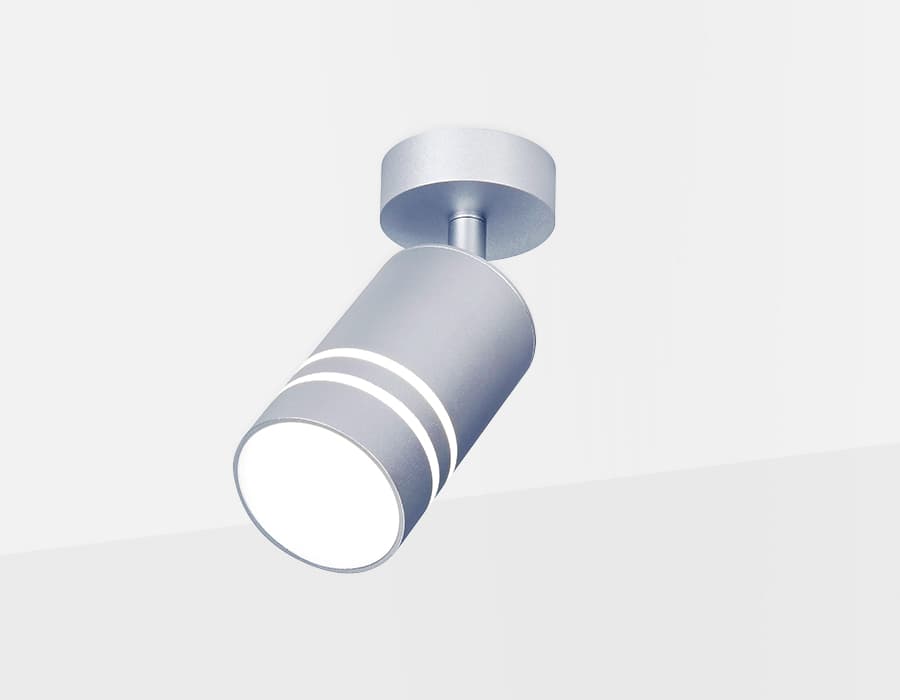 Поворотный светодиодный точечный светильник TN246 SL/S серебро/песок LED 4200K 5W D60*100 Ambrella Light 5