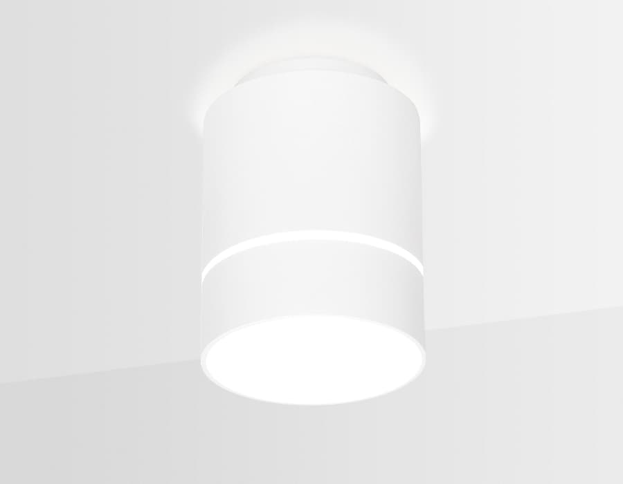 Накладной светодиодный точечный светильник TN255 WH/S белый/песок LED 4200K 7W D80*110 Ambrella Light 5