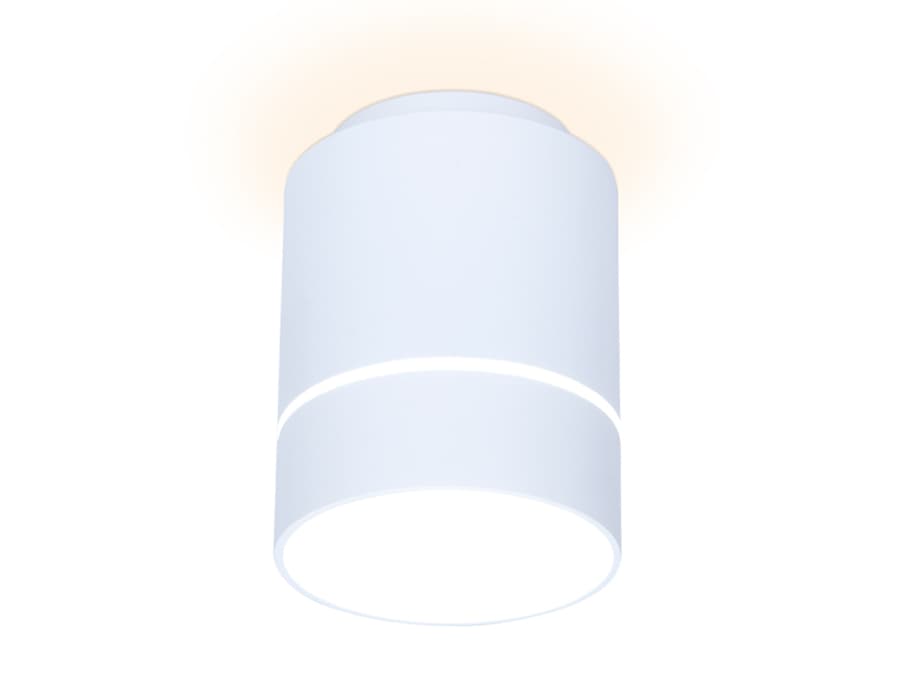 Накладной светодиодный точечный светильник TN256 WH/S белый/песок LED 4200K 7W D80*135 Ambrella Light 4