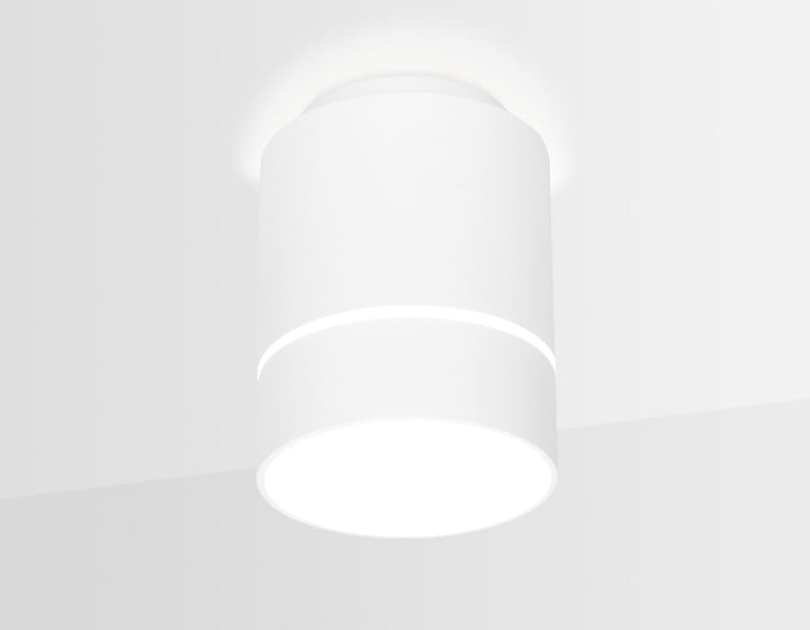 Накладной светодиодный точечный светильник TN256 WH/S белый/песок LED 4200K 7W D80*135 Ambrella Light 5