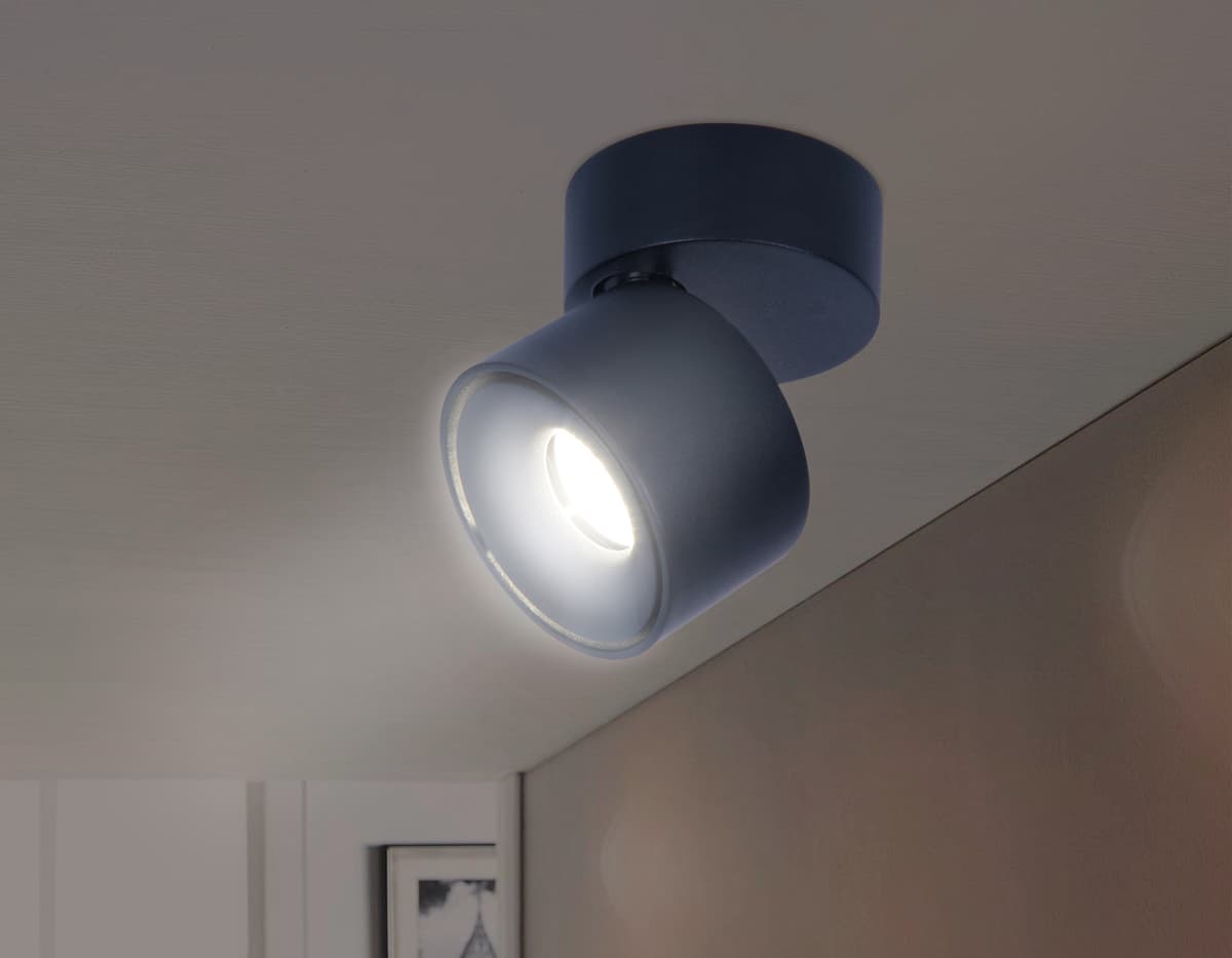 Накладной поворотный светодиодный светильник TN269 SBK черный песок LED 4200K 7W D75*83 Ambrella Light 10