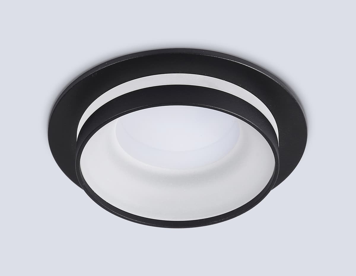 Встраиваемый точечный светильник GU5.3 TN30708 BK черный GU5.3 D92*36 Ambrella Light 10
