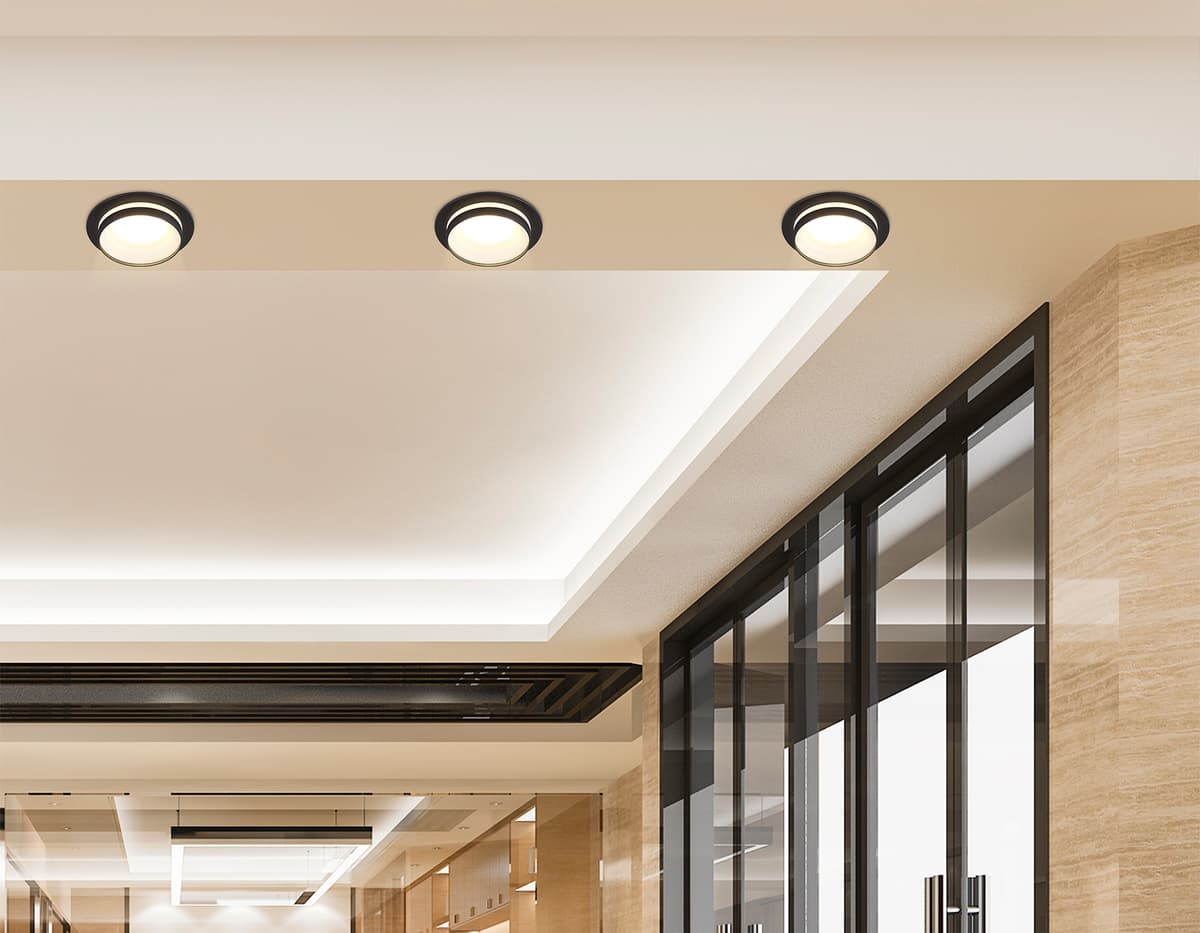 Встраиваемый точечный светильник GU5.3 TN30708 BK черный GU5.3 D92*36 Ambrella Light 13