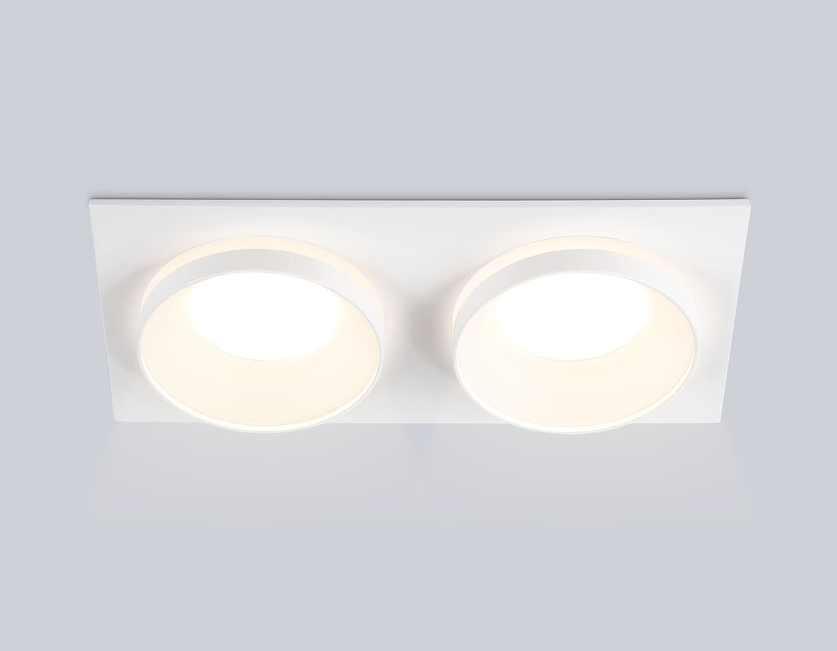 Встраиваемый точечный светильник GU5.3 TN30711/2 WH белый GU5.3/2 182*92*36 Ambrella Light 10