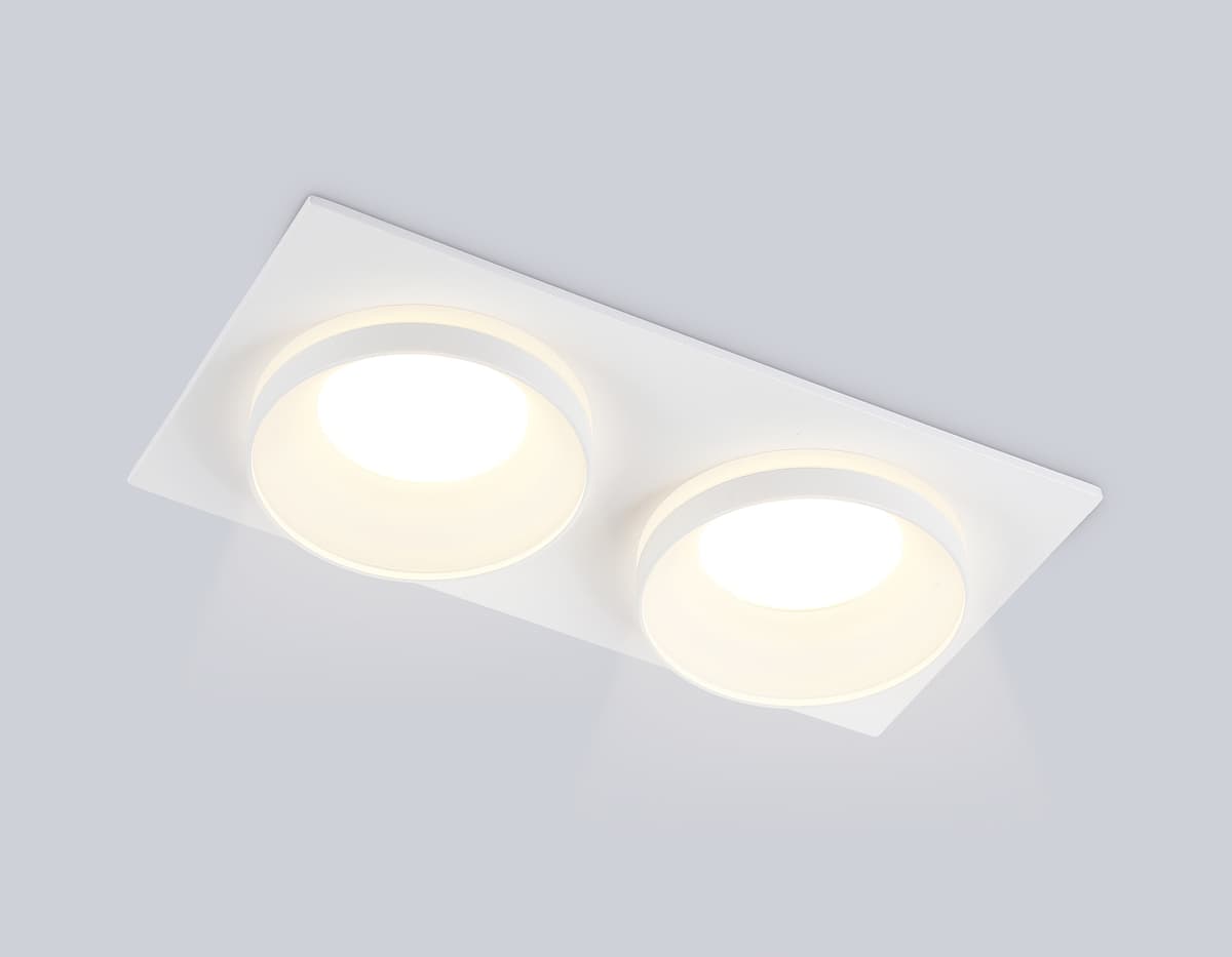 Встраиваемый точечный светильник GU5.3 TN30711/2 WH белый GU5.3/2 182*92*36 Ambrella Light 11