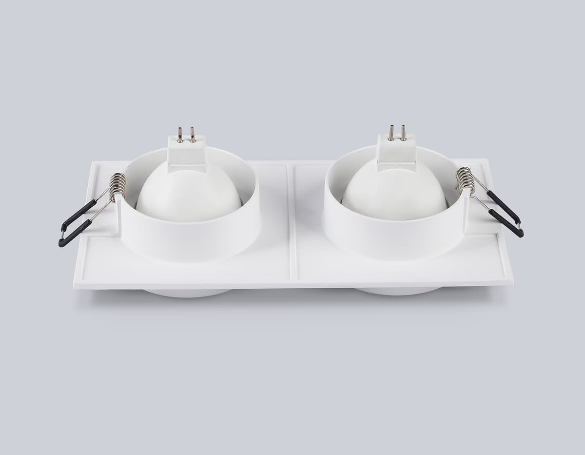 Встраиваемый точечный светильник GU5.3 TN30711/2 WH белый GU5.3/2 182*92*36 Ambrella Light 13