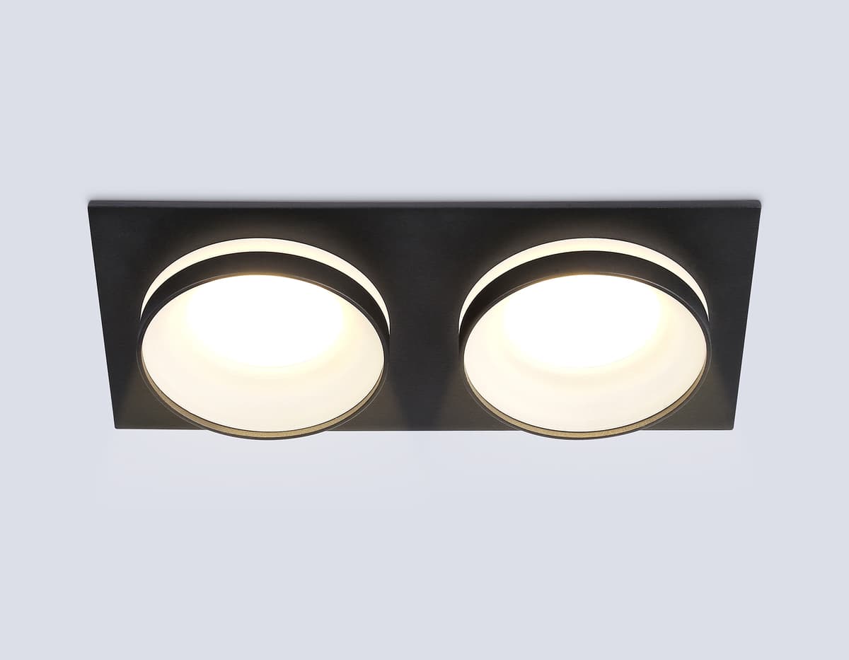 Встраиваемый точечный светильник GU5.3 TN30712/2 BK черный GU5.3/2 182*92*36 Ambrella Light 10
