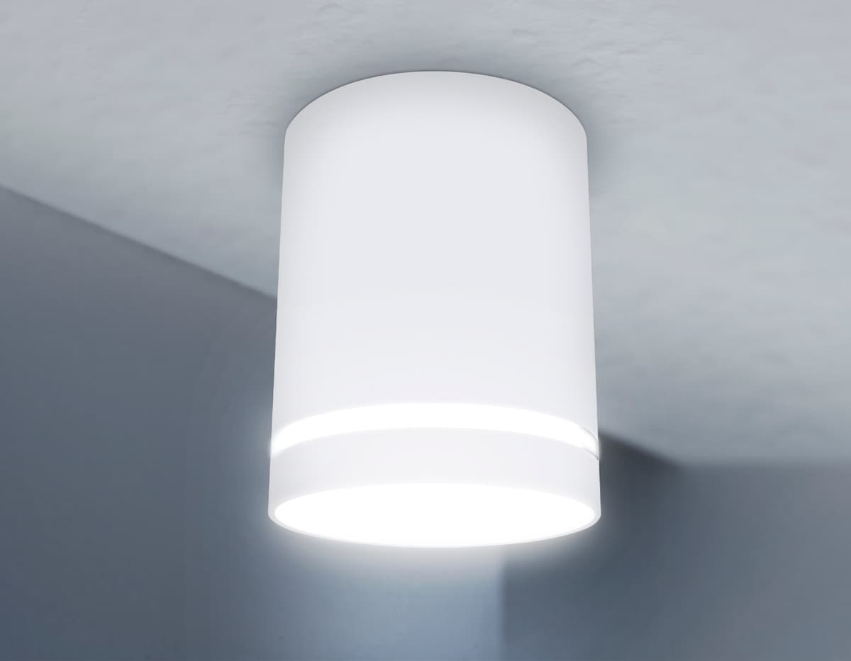 Накладной точечный светильник с акрилом TN3202 SWH белый песок GU5.3 D78*97 Ambrella Light 9