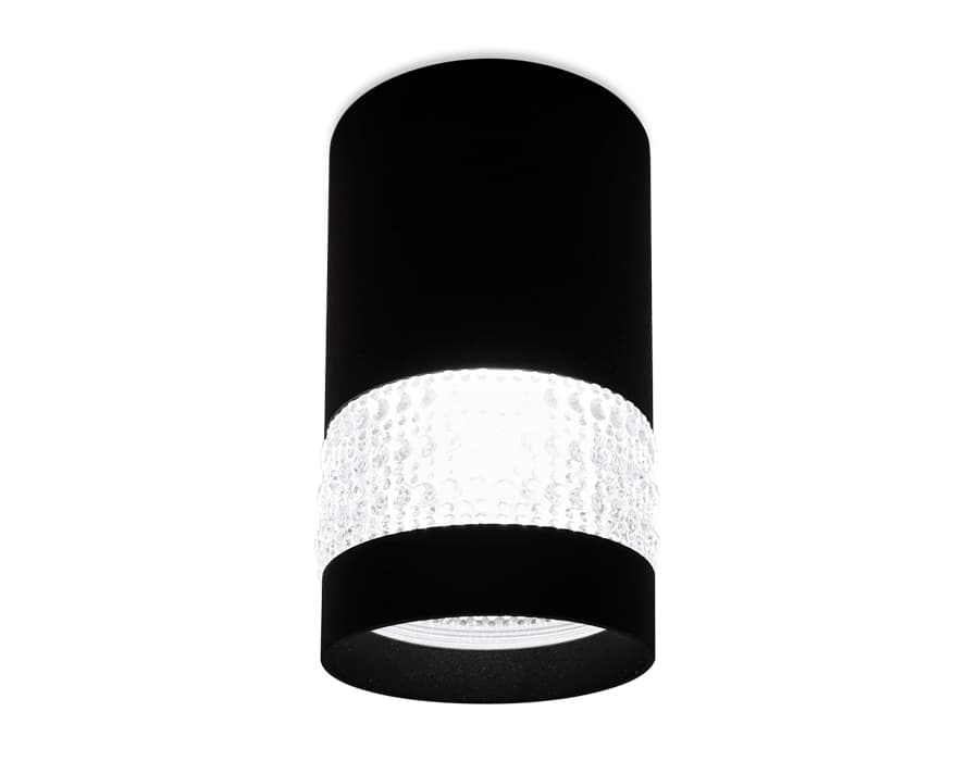 Накладной точечный светильник GU5.3 TN374 SBK черный песок GU5.3 D65*117 Ambrella Light 6