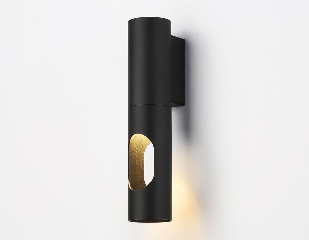 Светильник настенный со сменной лампой GU10 TN5102 BK черный GU10 max 12W 250*55*80 Ambrella Light 6