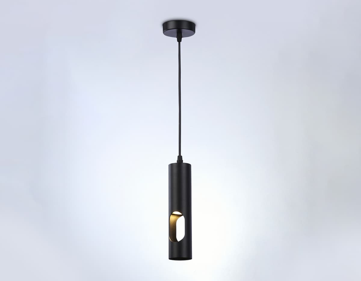 Светильник подвесной со сменной лампой GU10 TN5108 BK черный GU10 max 12W D55*1245 Ambrella Light 9
