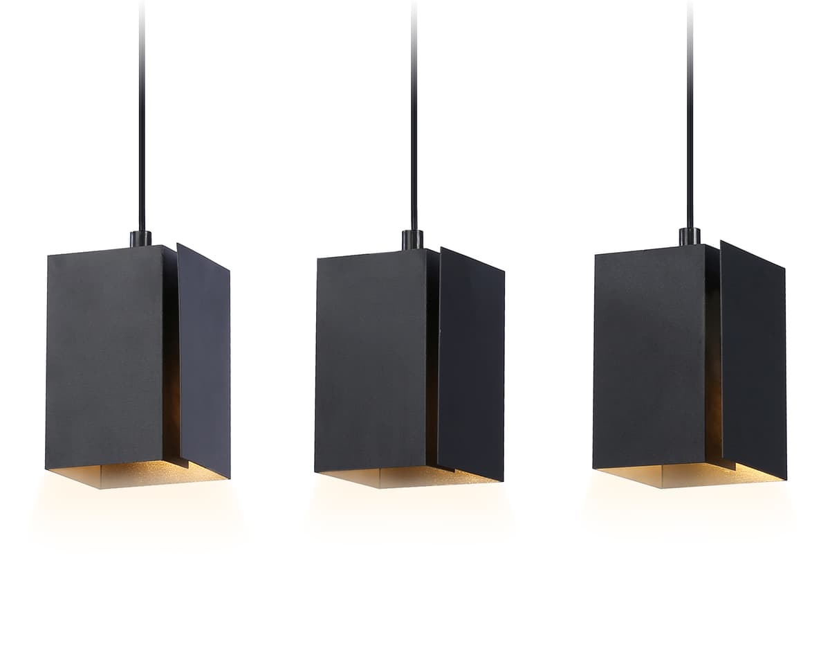 Светильник подвесной со сменной лампой G9 TN5141/3 BK черный E27/3 max 40W 400*80*1150 Ambrella Light 7